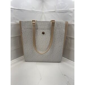 Tommy Hilfiger large tote‎ bag tan and white